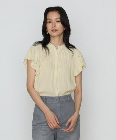 【セットアップ対応】シャンブレーカッセン ブラウス