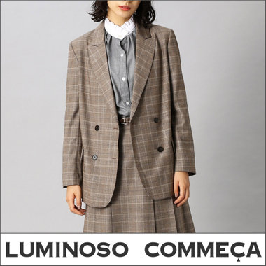 上品で着回し力も抜群！グレンチェックセットアップ