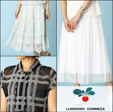 シアー素材&amp;レースで軽やかさをプラス