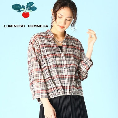 ナチュラルな表情とシアー感のある多色のタータンチェック柄が新鮮