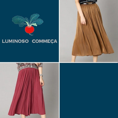 ギャザーでつくる、ロングスカート見えスカウチョ