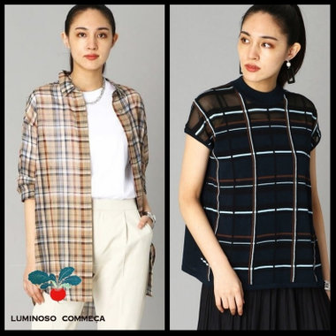 シアー素材×チェックパターンで、いますぐ秋を先取り