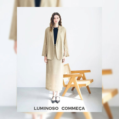 質感で魅せる、からみ織りセットアップ