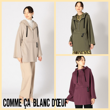 裏毛のアノラックパーカ