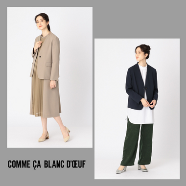 ビジネス、セレモニーシーンに活躍するノーカラージャケット