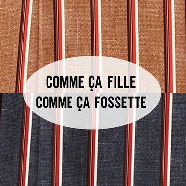 カルゼストレッチ生地のオリジナルストライプをプリント