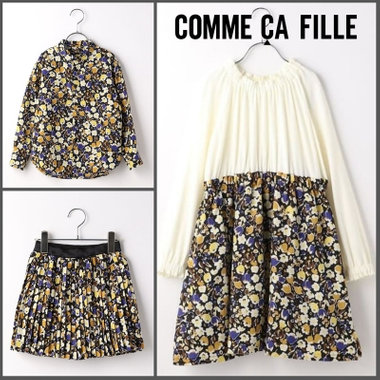 ブラックベースが上品なコムサフィユオリジナルプリントアイテム