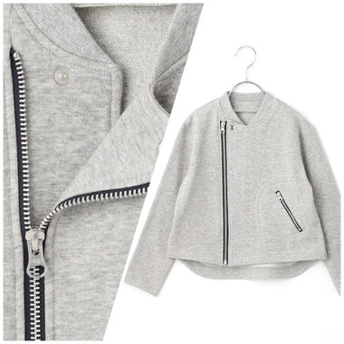 裏毛のライダースをイメージしたブルゾン