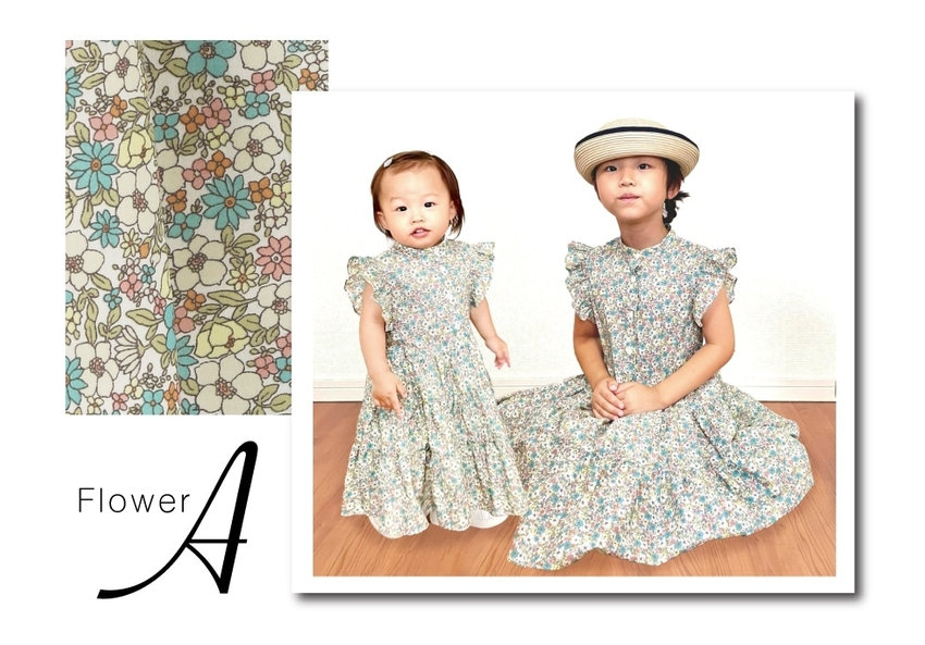 コムサフィユ子供服キッズウェア―ベビーウェア―小花柄ワンピースドレスおしゃれ