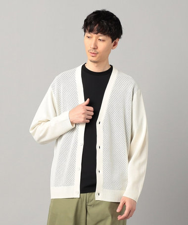 ペーパーヤーン透かし編み カーディガン