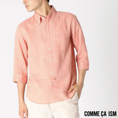 半袖以上、長袖未満の気候の日に。爽やかに着こなすリネンシャツ♪