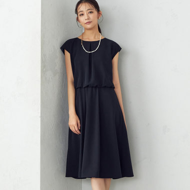 【セットアップ対応】ウォッシャブル ポリエステルツイル ワンピース