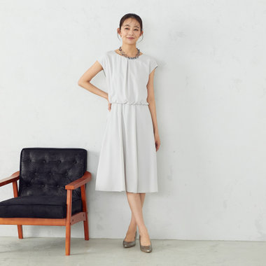 【セットアップ対応】ウォッシャブル ポリエステルツイル ワンピース