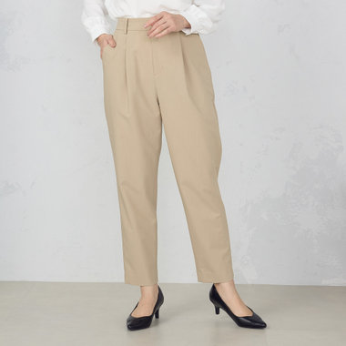 【セットアップ対応】ポリエステルレーヨン トロピカル テーパードパンツ