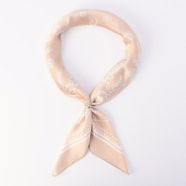 リング付き　ペイズリー柄 スクエアスカーフ