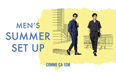 日常からオフィス、お出かけに活躍！メンズのサマーセットアップ｜コムサイズム