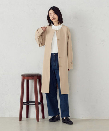 ノーカラーコート