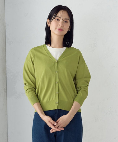 【ウォッシャブル・UVカット】ベーシック カーディガン