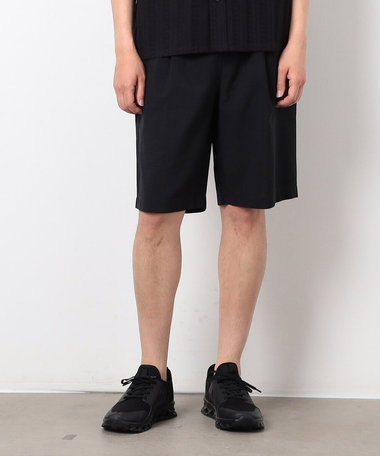 【セットアップ対応】リネンライク ポリエステル ショートパンツ