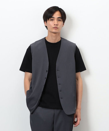 【セットアップ対応】ポリエステル 楊柳 ジレ