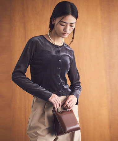 シアーベロア カーディガン