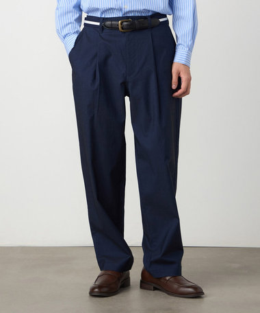 【スマートベーシックパンツ】ハイテンションツイル ワイドテーパードパンツ