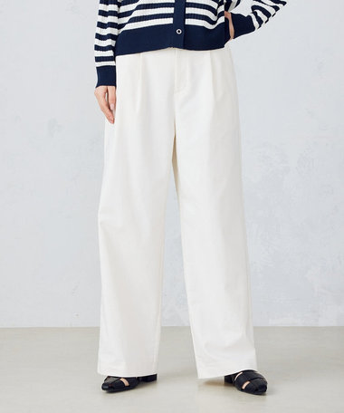 【i'm ism.】美しいベーシックパンツ / 裏メッシュ チノパンツ