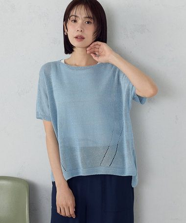 日本製ホールガーメント 和紙ニット