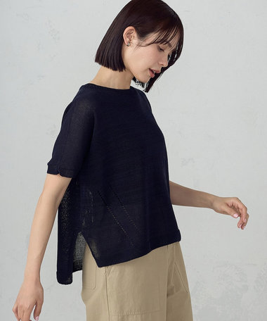 日本製ホールガーメント 和紙ニット