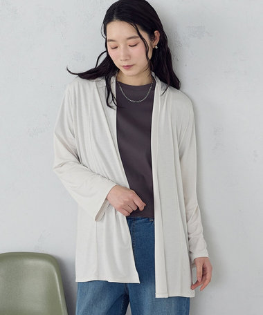【接触冷感･UVカット･防シワ】夏定番の着流しカーディガン