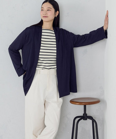 【接触冷感･UVカット･防シワ】夏定番の着流しカーディガン