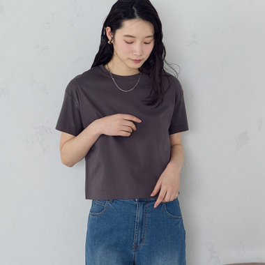 ボックスシルエット クロップド丈Ｔシャツ
